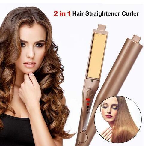 Hair straightener splint double use Hair curler rolling perm Suitable for wet and dry hair Straightening hair Plywood - fadidesign