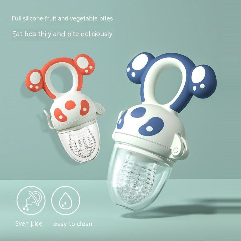 Happy Bite Baby Teether Non-staple Food Fruit Feeding Artifact Baby Pacifier Silicone Hand Guard Molar Rod Wholesale - fadidesign