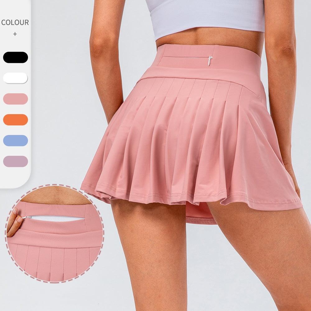 High Quality Tennis Skirt With Zipped Pocket Women Pleated Sports Skirt - fadidesign