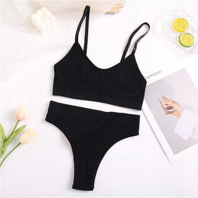 High Waist Elastic Women Underwear Bra Ice Silk Female Girls - fadidesign