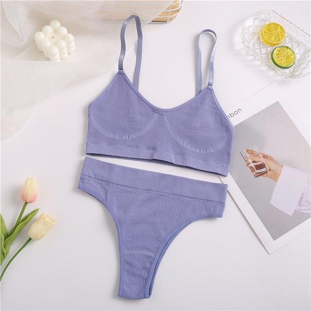 High Waist Elastic Women Underwear Bra Ice Silk Female Girls - fadidesign