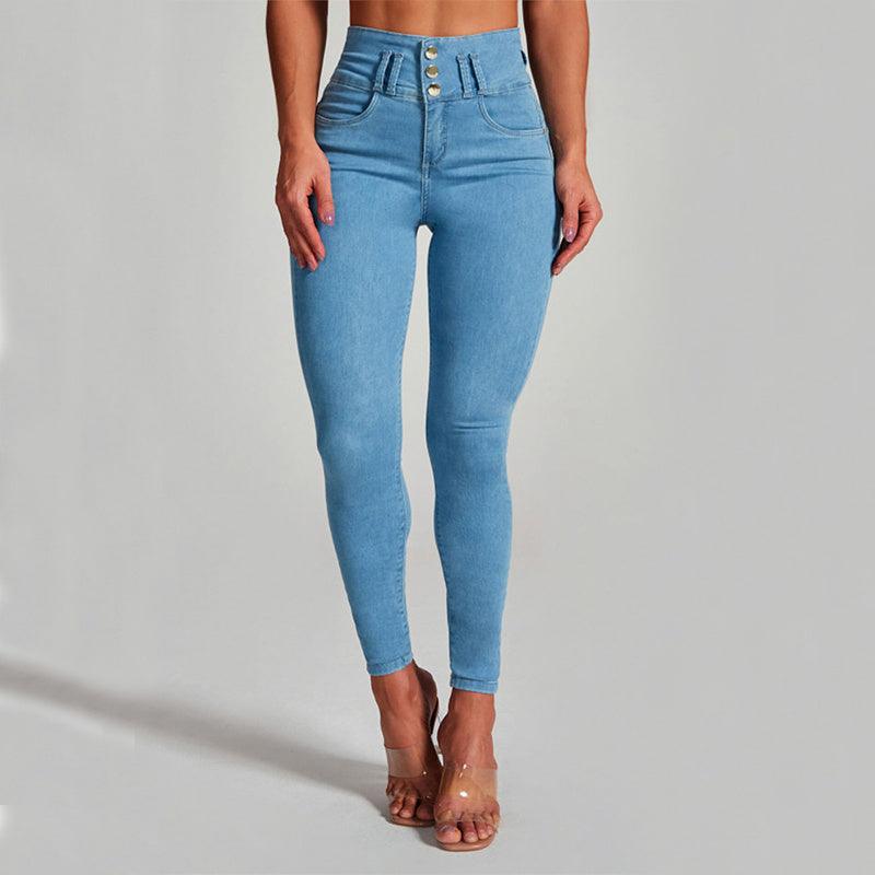 High Waist Jeans Women's Skinny Trousers Tight Stretch Shaping And Hip Lifting Pants - fadidesign