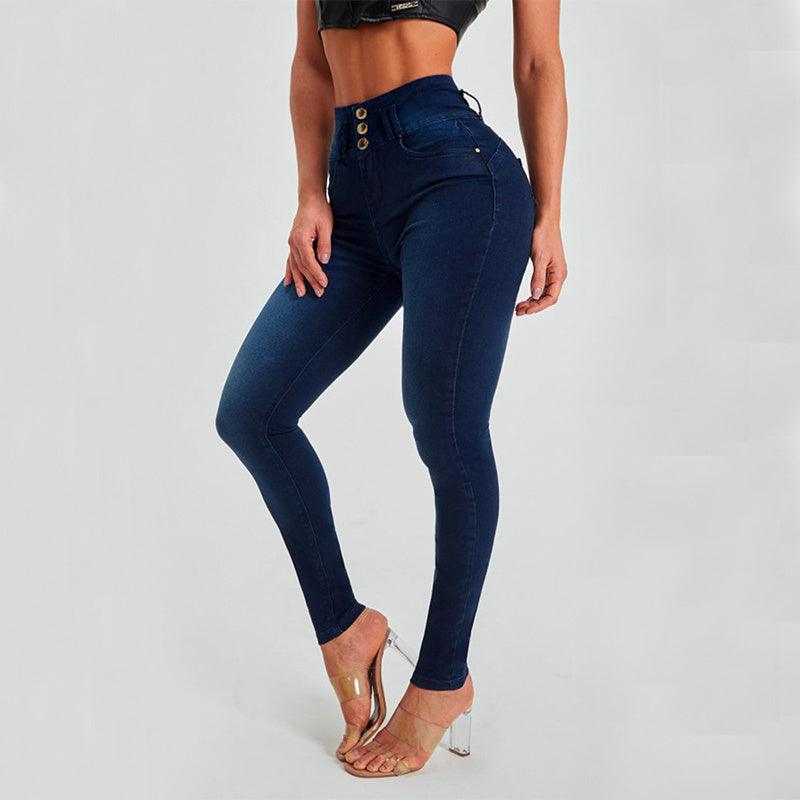 High Waist Jeans Women's Skinny Trousers Tight Stretch Shaping And Hip Lifting Pants - fadidesign