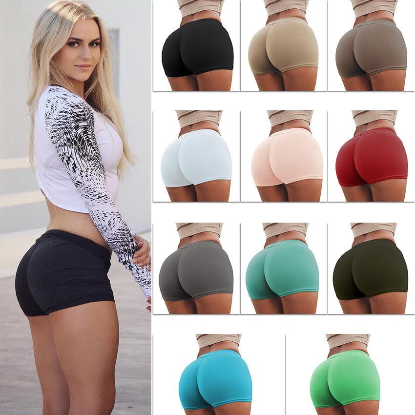 High Waist Stretch Fitness Yoga Gym Shorts Seamless Short Scrunch Butt - fadidesign