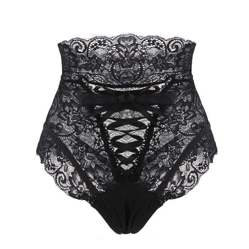 HighWaist Lace Panties Thongs Women Underwear Lingerie - fadidesign