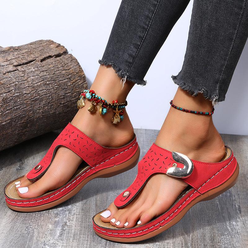 Hollow Out Sandals Rome Style Slippers For Women - fadidesign