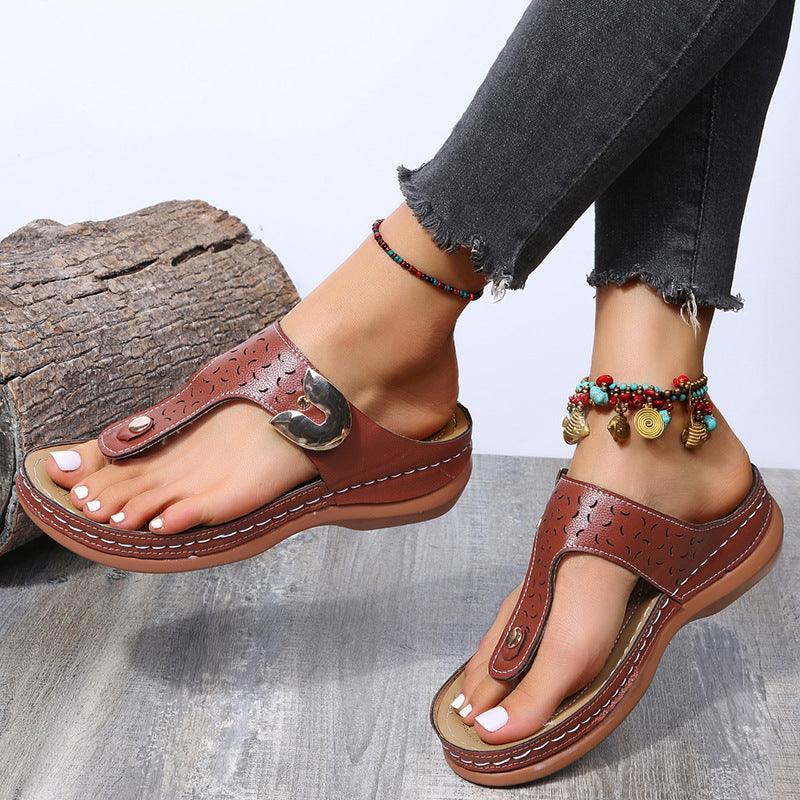 Hollow Out Sandals Rome Style Slippers For Women - fadidesign