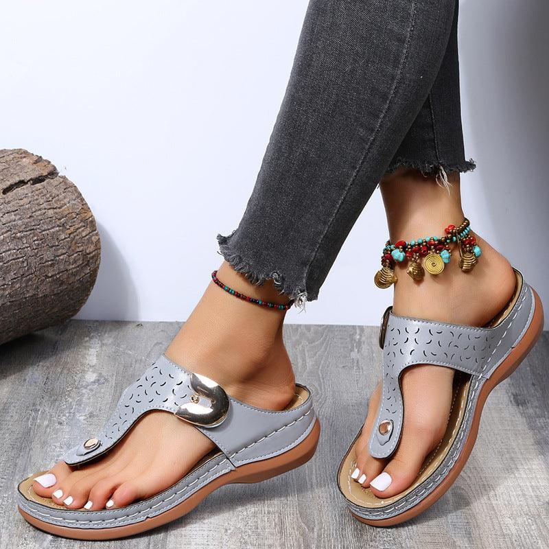 Hollow Out Sandals Rome Style Slippers For Women - fadidesign