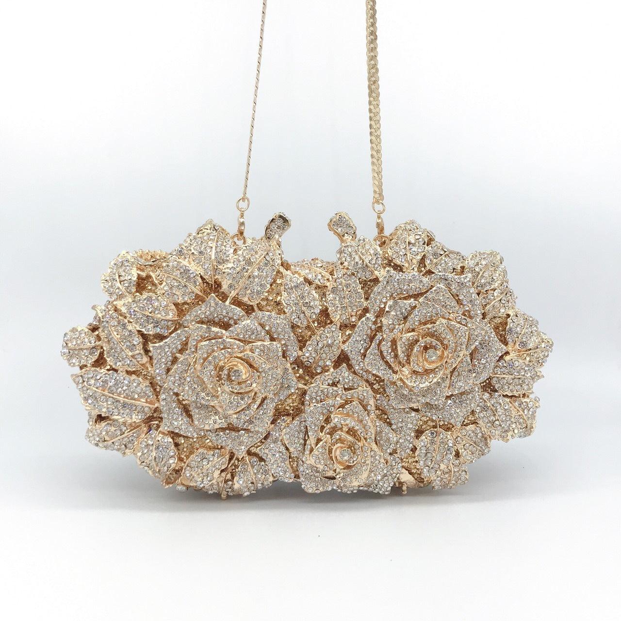 Hollow Rose Diamond Dinner Bag - fadidesign