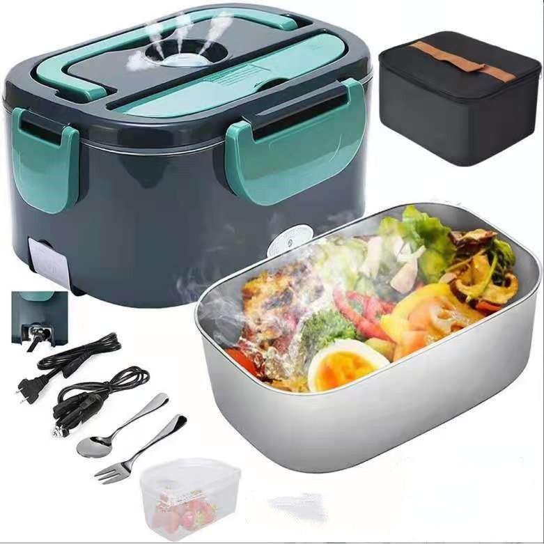 Insulated Lunch Box Large Capacity Heated Electric Lunch Box Stainless Steel Car Bento Box - fadidesign