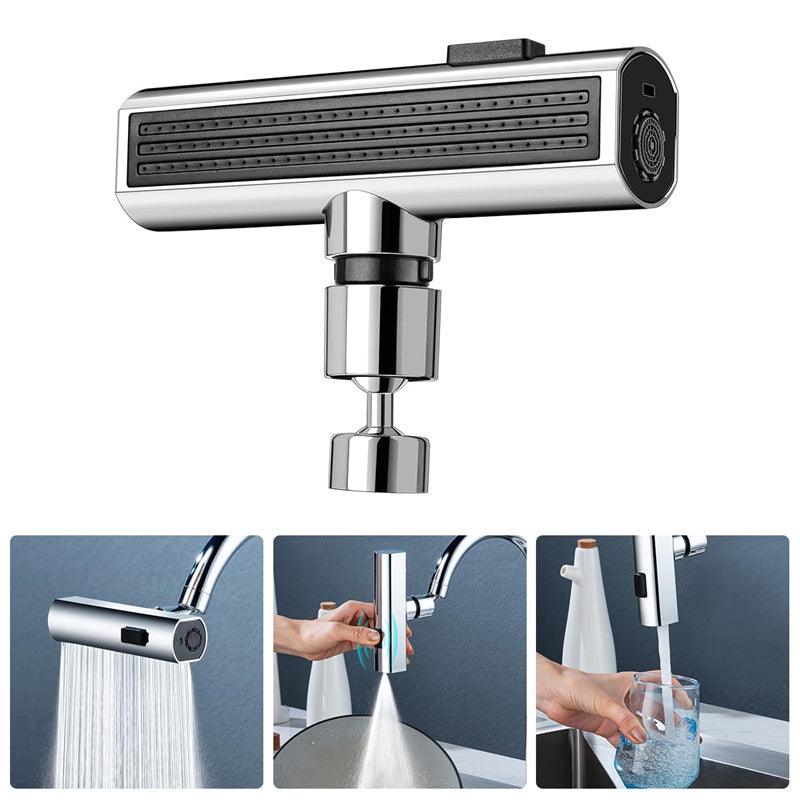 Kitchen Faucet Waterfall Outlet Splash Proof Universal Rotating Bubbler Multifunctional Water Nozzle Extension Kitchen Gadgets - fadidesign