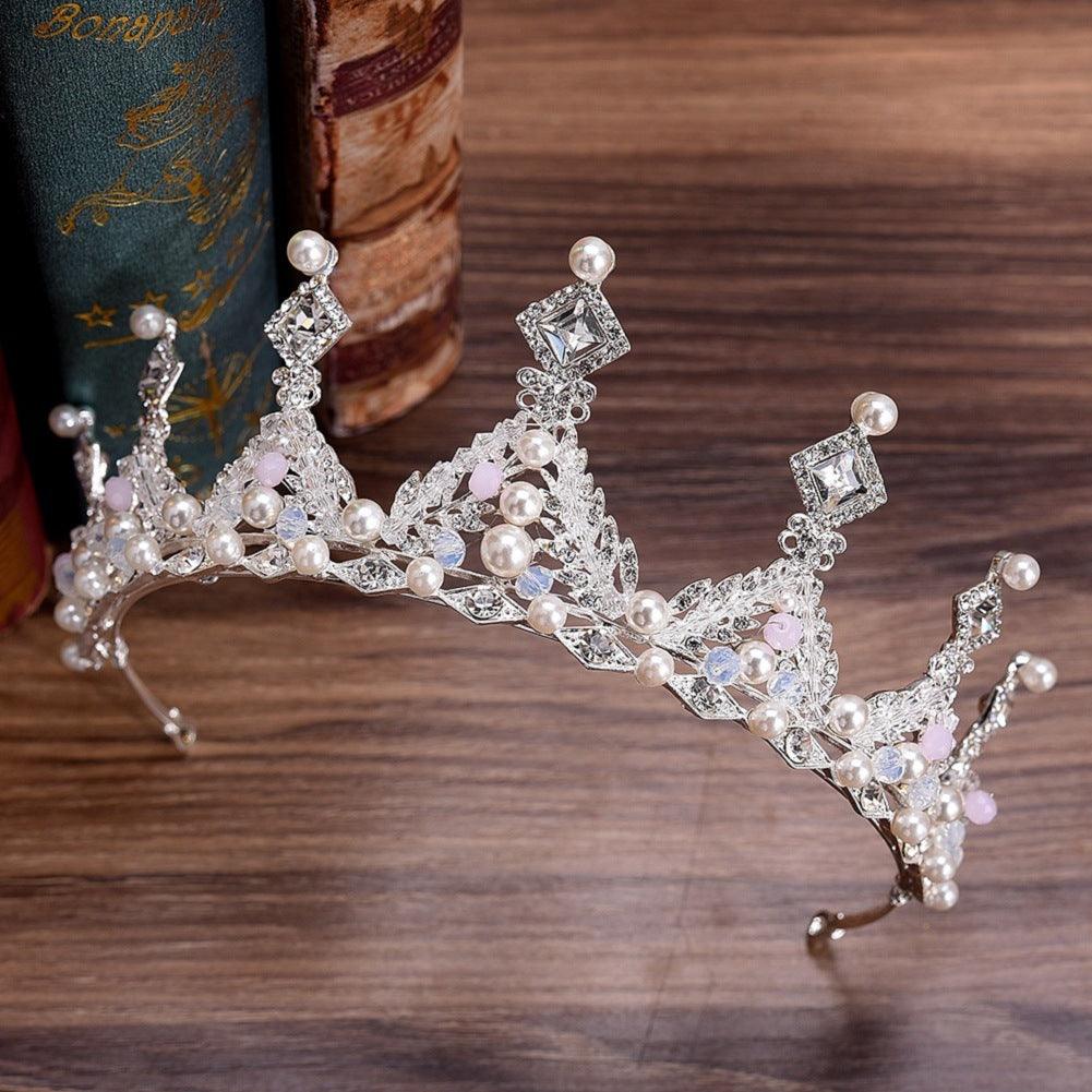 Korean Style Bridal Crown Earring Set - fadidesign