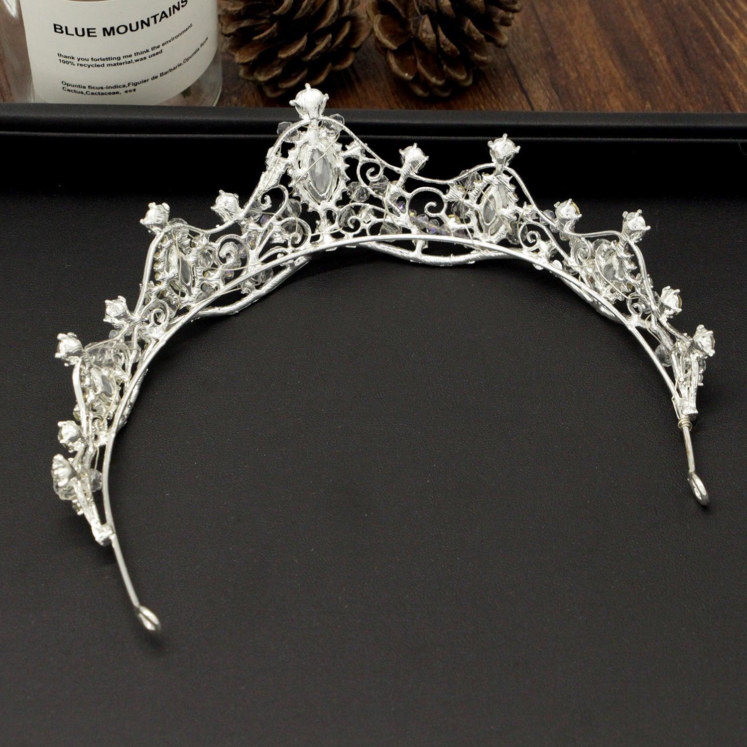 Korean Wedding Handmade Beaded Headdress Wedding Wedding Accessories Crown Hoop Bride Accessories - fadidesign