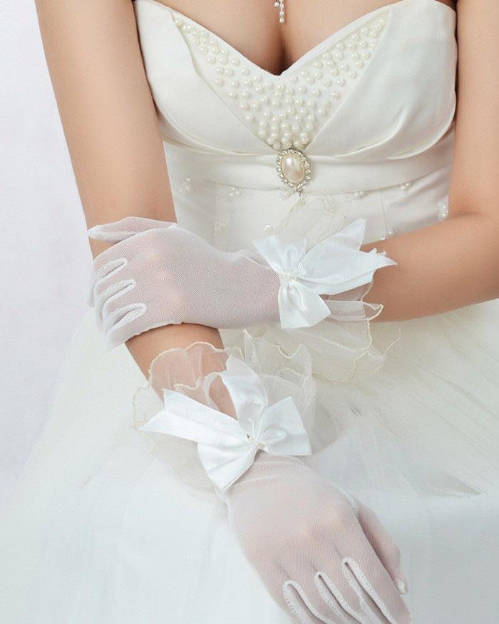 Lace Wedding Bridal Wedding Dress Evening Gloves - fadidesign