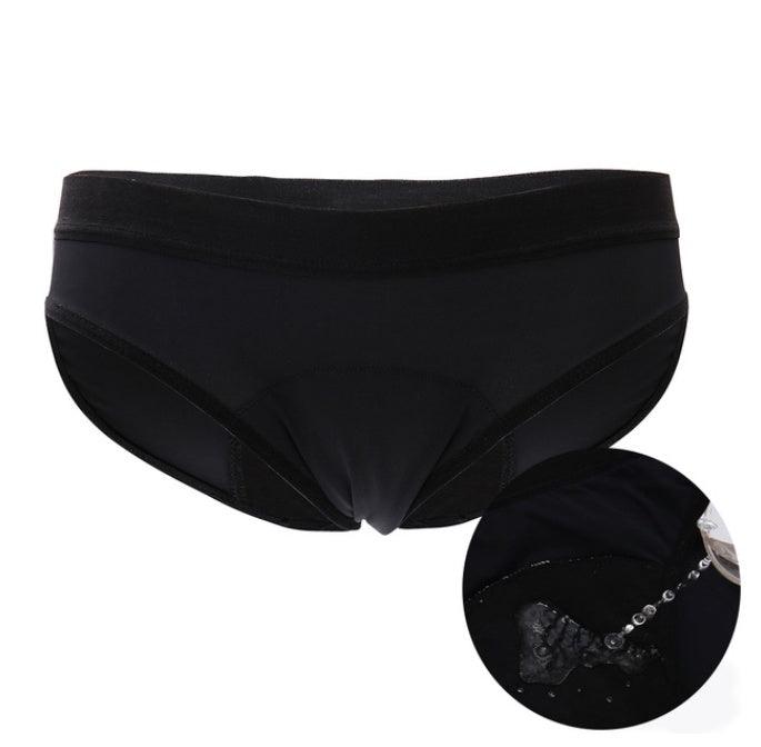 Large size physiological cotton underwear with leakage back liner of four sanitary pads - fadidesign