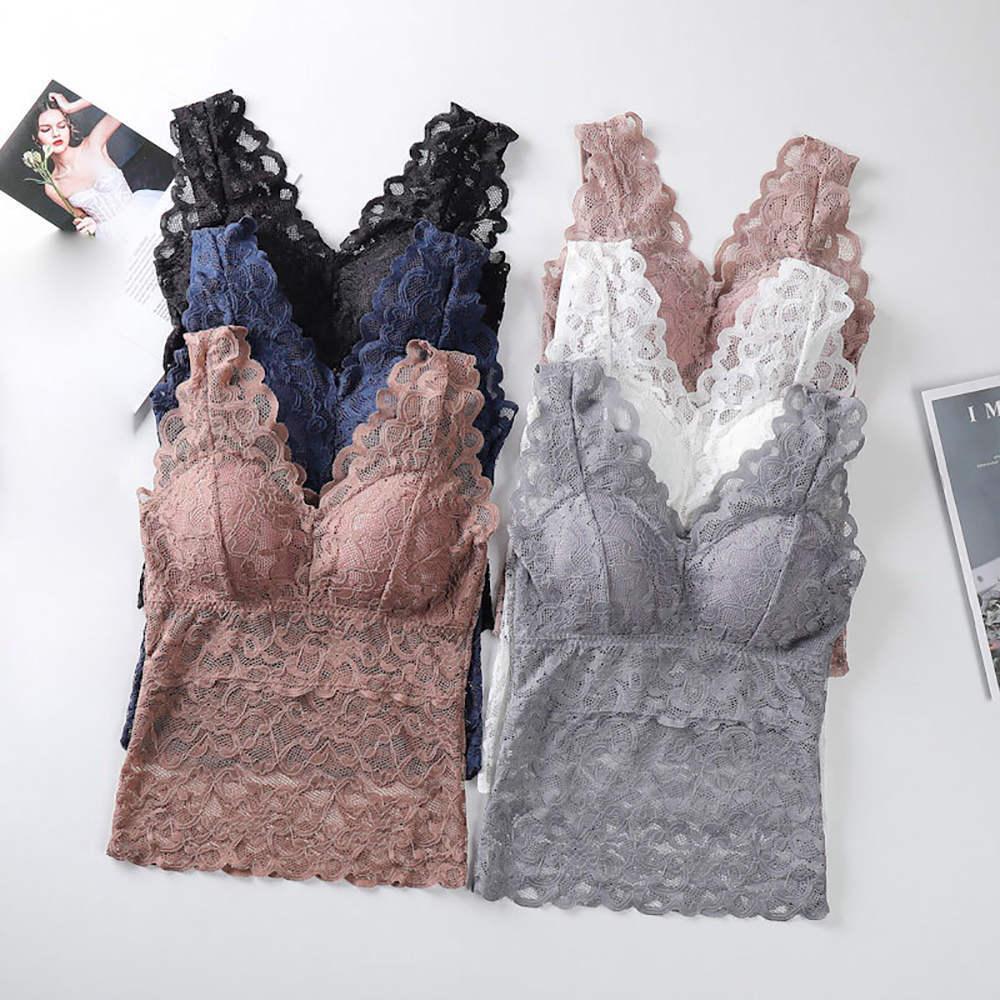 Long V Tie Lace Wrap Chest Strap Chest Pad Vest - fadidesign