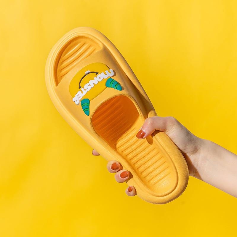 Lovely Slippers Women''S Summer Fashion Wear Bath Antiskid Men''S Home Couple Cool Slippers Stepping On Excrement Feeling Indoor - fadidesign