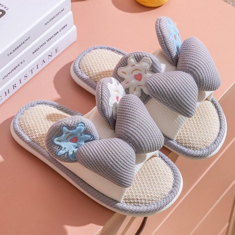 Lovely Women High Linen Slippers With Thick Soles - fadidesign