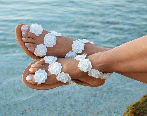 Manufacturers produce summer foreign trade new pu toe flowers flat bottom set ladies fashion large size sandals women now - fadidesign