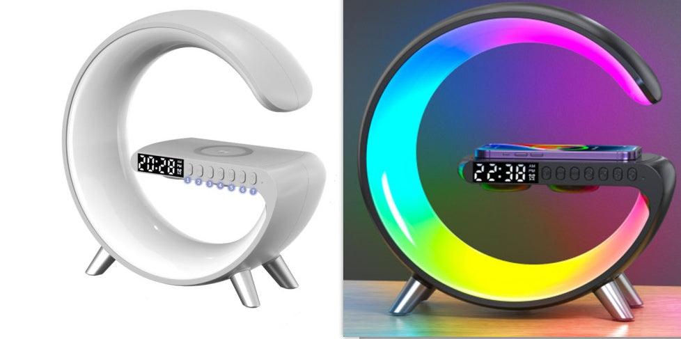 New Intelligent G Shaped LED Lamp Bluetooth Speake Wireless Charger Atmosphere Lamp App Control For Bedroom Home Decor - fadidesign