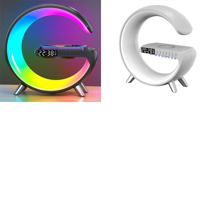 New Intelligent G Shaped LED Lamp Bluetooth Speake Wireless Charger Atmosphere Lamp App Control For Bedroom Home Decor - fadidesign