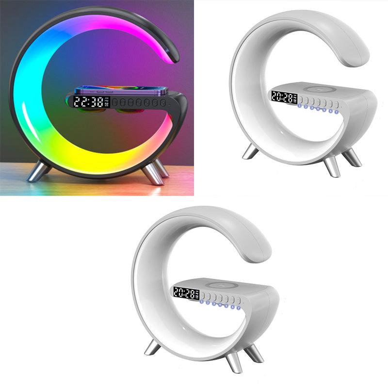 New Intelligent G Shaped LED Lamp Bluetooth Speake Wireless Charger Atmosphere Lamp App Control For Bedroom Home Decor - fadidesign