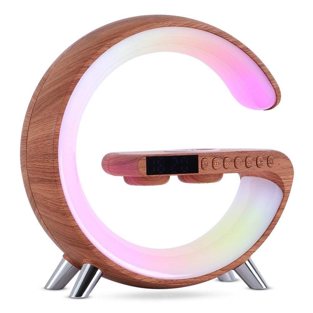 New Intelligent G Shaped LED Lamp Bluetooth Speake Wireless Charger Atmosphere Lamp App Control For Bedroom Home Decor - fadidesign