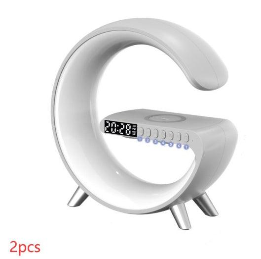 New Intelligent G Shaped LED Lamp Bluetooth Speake Wireless Charger Atmosphere Lamp App Control For Bedroom Home Decor - fadidesign