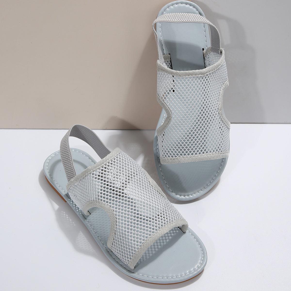 New Mesh Sandals Summer Casual Breathable Flat Shoes For Women Men Beach Shoes - fadidesign