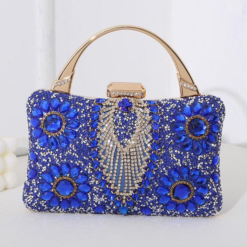 New Metal Handheld Handmade Diamond Inlaid Dinner Bag - fadidesign