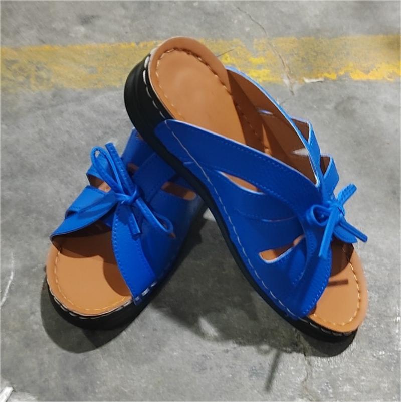 New Roman Shoes For Women Lace-up Platform Wedges Sandals Summer Fashion Slides Casual Vacation Beach Slippers - fadidesign