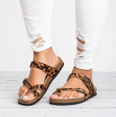 New Style Cork Slippers Women Flat Non Slip Slip On Sandals And Slippers - fadidesign