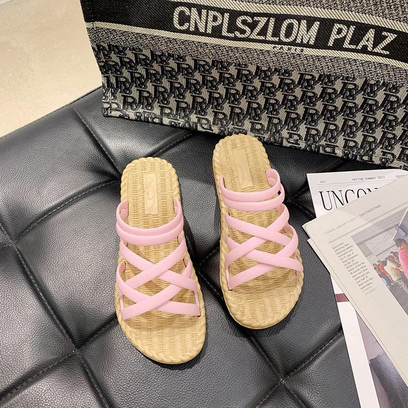 New Style Sandals Women Summer Flat Sandals And Slippers Thick Bottom Beach Women - fadidesign