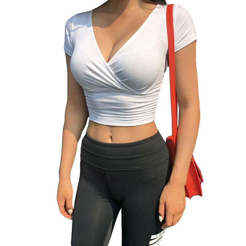 New Tight-fitting Cotton Crop Top Summer - fadidesign