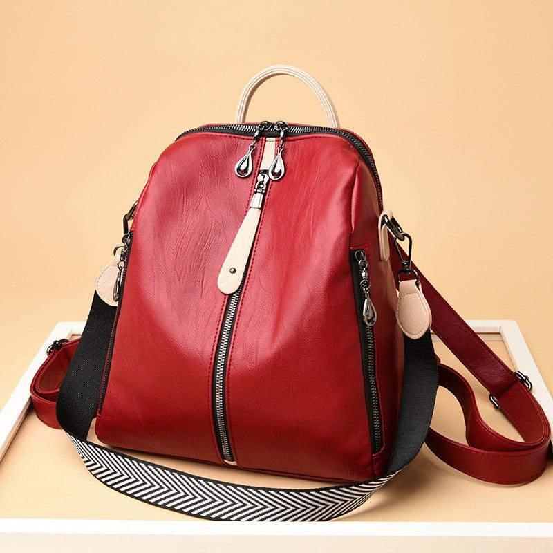 New Women Backpacks Soft Leather Backpack Fashion - fadidesign