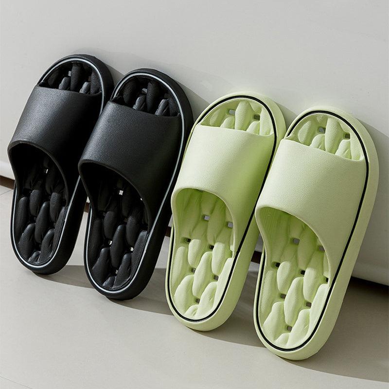 Non-slip Design Bathroom Slippers Home Summer Thick Sole Floor Bedroom House Shoes For Women Men - fadidesign