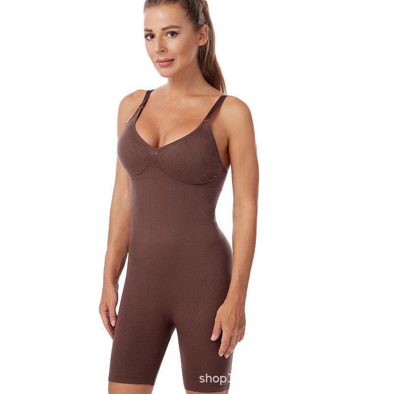 One-piece Shapewear Belly Lift Buttocks Flat Pants Open Crotch Post-partum Slimming Clothes Breast Support Sling Corset - fadidesign