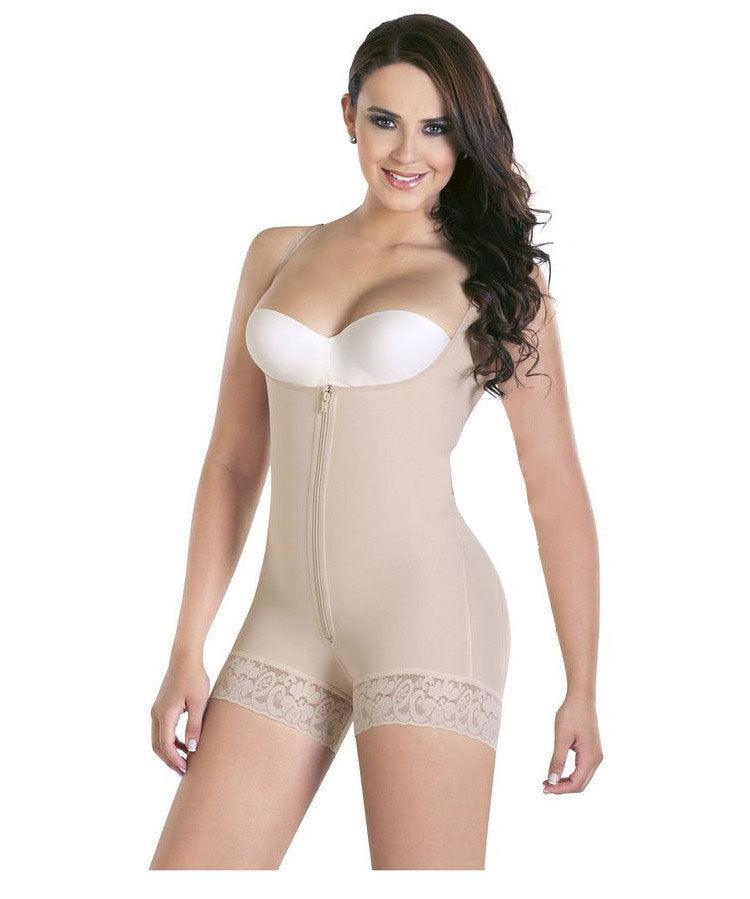 Open bust mid thigh bodysuit - fadidesign