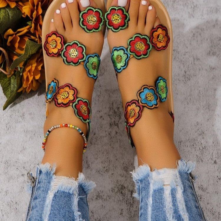 Peacock Eye Hair Beach Slippers Women - fadidesign