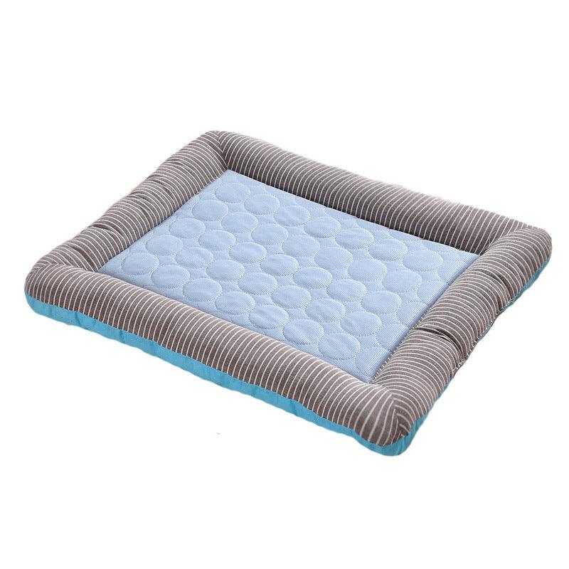 Pet Cooling Pad Bed For Dogs Cats Puppy Kitten Cool Mat Pet Blanket Ice Silk Material Soft For Summer Sleeping Blue Breathable - fadidesign