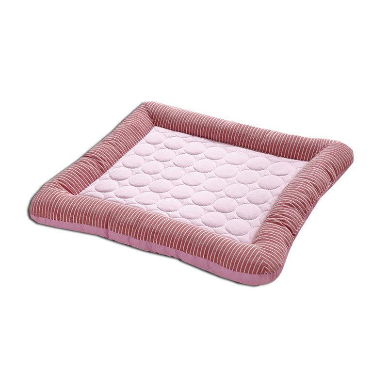 Pet Cooling Pad Bed For Dogs Cats Puppy Kitten Cool Mat Pet Blanket Ice Silk Material Soft For Summer Sleeping Blue Breathable - fadidesign