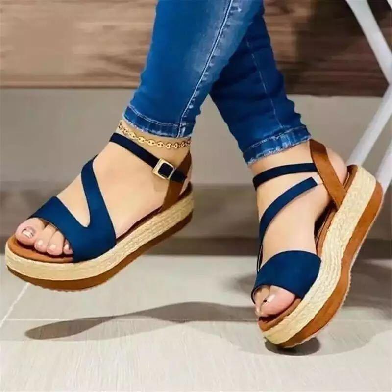 Platform Sandals Hollow Buckle Women's Shoes - fadidesign