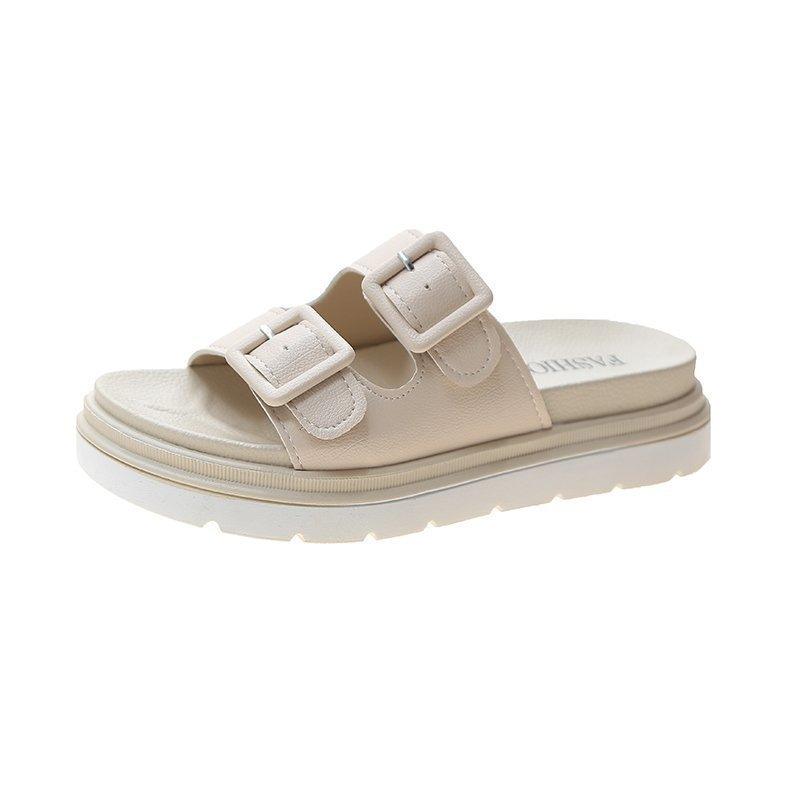 Platform Slippers Sandals Women Buckle Slippers Thick Sole Sandals Women Shoes Summer Leisure Hollow Open Toe Slides - fadidesign