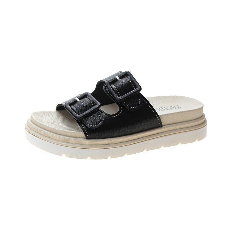 Platform Slippers Sandals Women Buckle Slippers Thick Sole Sandals Women Shoes Summer Leisure Hollow Open Toe Slides - fadidesign