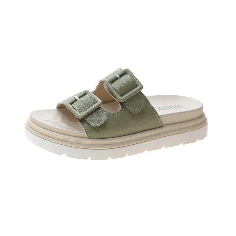 Platform Slippers Sandals Women Buckle Slippers Thick Sole Sandals Women Shoes Summer Leisure Hollow Open Toe Slides - fadidesign