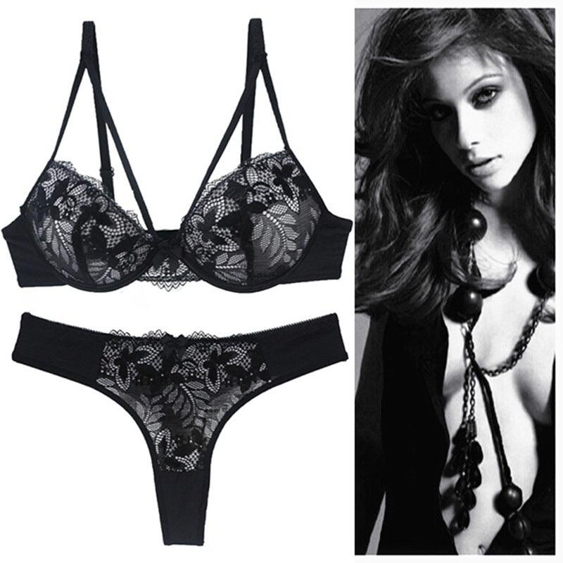 Push Up Underwear For Women Lace Bra Set - fadidesign