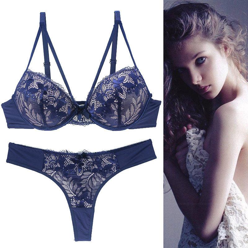 Push Up Underwear For Women Lace Bra Set - fadidesign