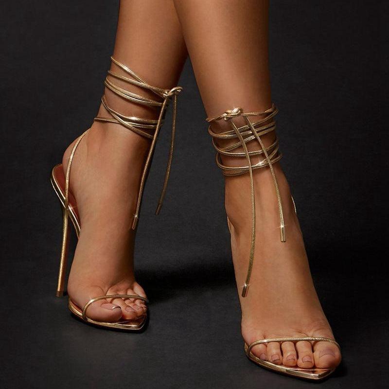 Sandals Ankle Strap Strap Stiletto Sandals Women - fadidesign