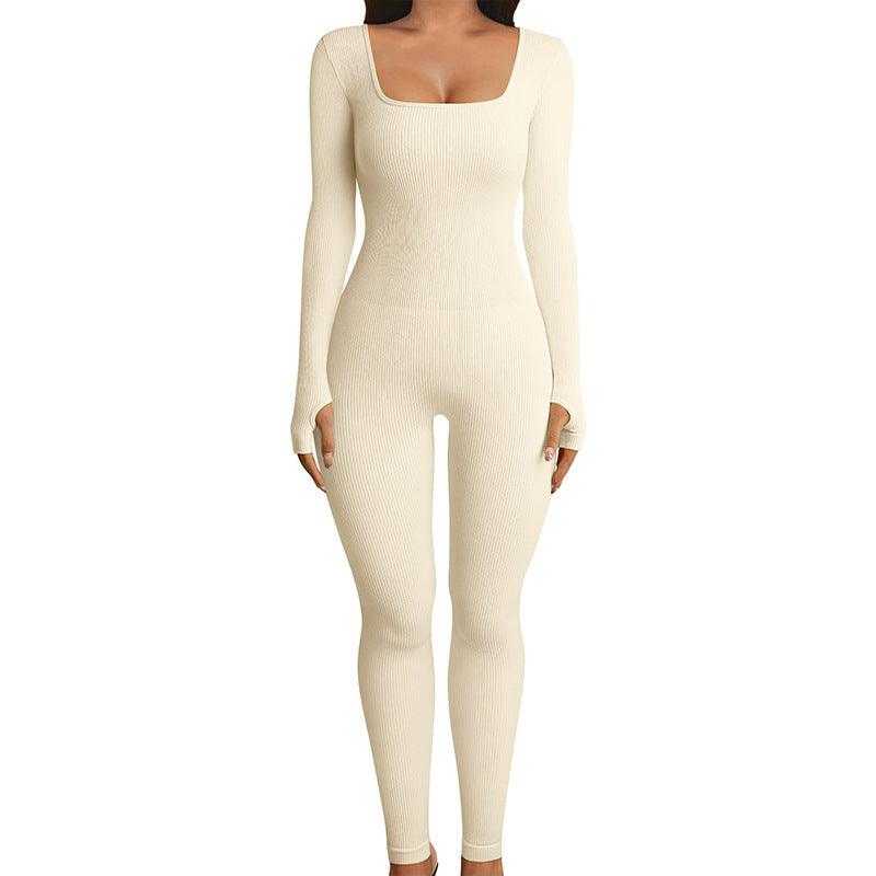 Seamless Jumpsuit Long Sleeve Shapewear Hip Lift Yoga Jumpsuit Sports Jumpsuit Bodysuits - fadidesign