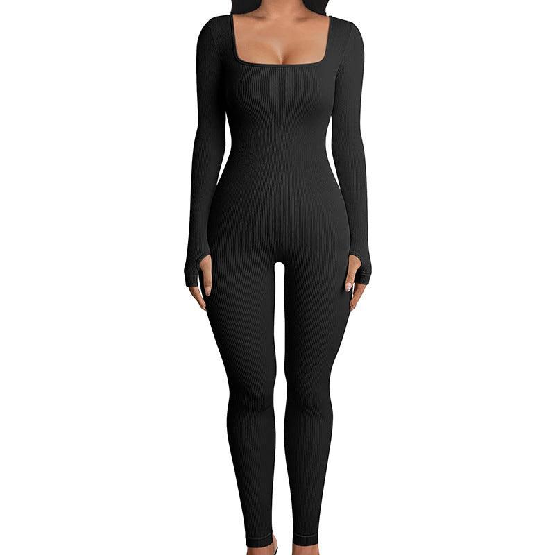 Seamless Jumpsuit Long Sleeve Shapewear Hip Lift Yoga Jumpsuit Sports Jumpsuit Bodysuits - fadidesign